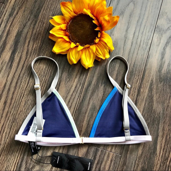 🦋B2G1🦋TAVIK JETT Color Blocked Cobalt Bikini Top NWT | X-SMALL | - Picture 5 of 10
